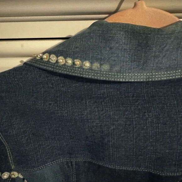 Unique Dark Denim Embellished Women’s Jacket by “a and me” - Picture 10 of 11